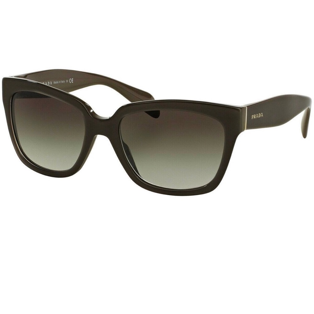 Black Prada sunglasses gradient lens slight cateye